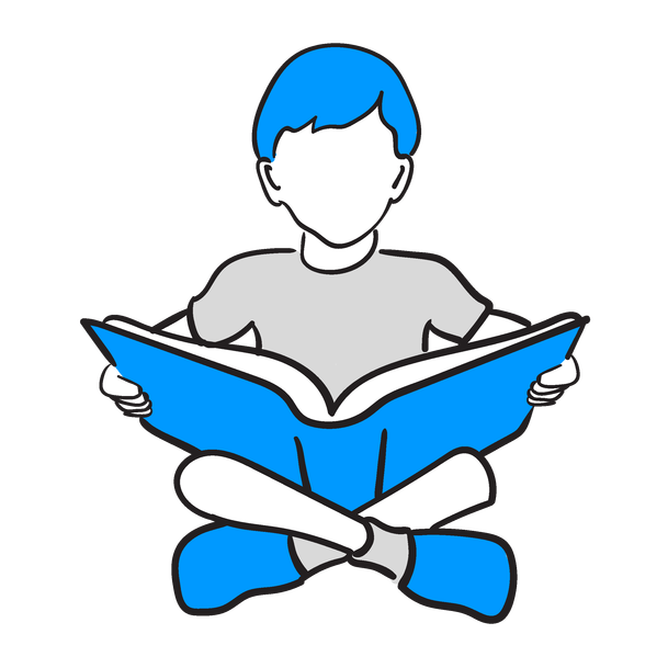 Child reading icon